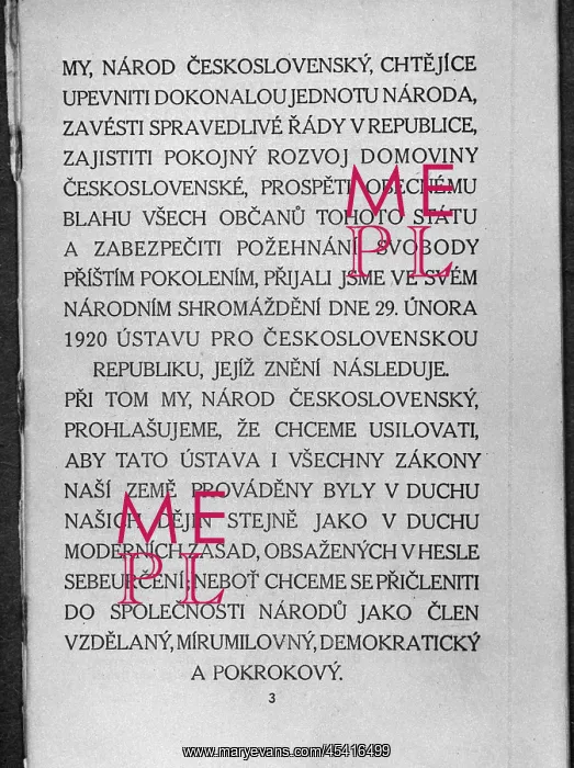 : Constitution of Czechoslovakia is accepted by : Constitution of Czechoslovakia is accepted by