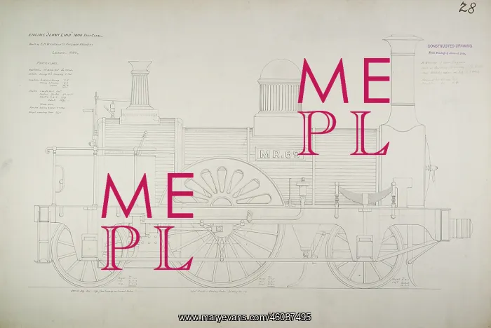 : Constructed drawing of Jenny Lind : Constructed drawing of Jenny Lind