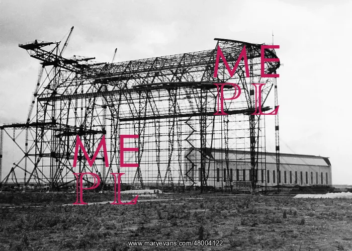 : Construction of the 2nd Hangar on the Rhein-Main Airport in : Construction of the 2nd Hangar on the Rhein-Main Airport in