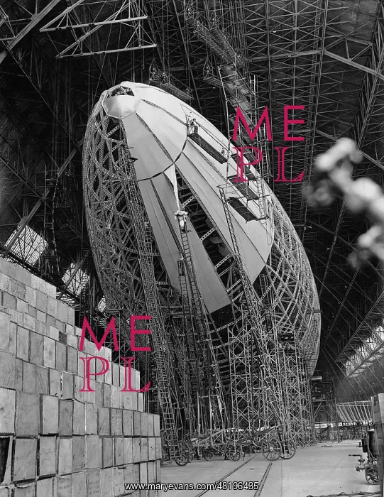 : Construction of the airship USS Macon, 1932 : Construction of the airship USS Macon, 1932