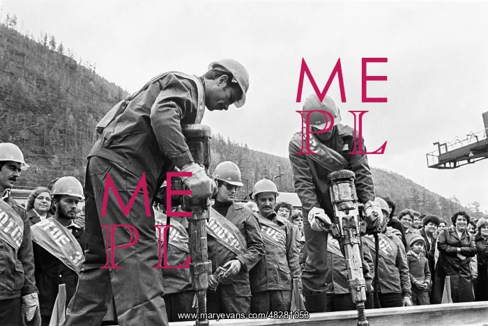: Construction of Baikal-Amur Mainline, 1984 : Construction of Baikal-Amur Mainline, 1984