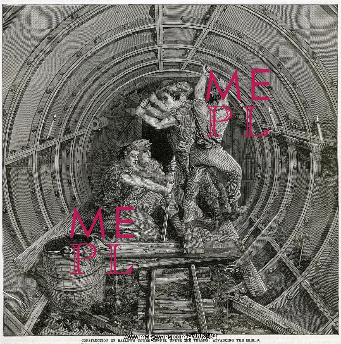 : Construction of Barlow's Tower Tunnel under the Thames 1869 : Construction of Barlow's Tower Tunnel under the Thames 1869