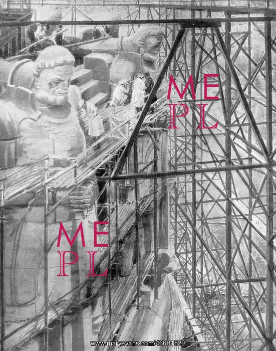 : Construction of the Battle of Nations memorial, Leipzig, 191 : Construction of the Battle of Nations memorial, Leipzig, 191
