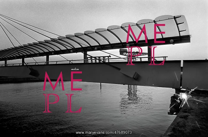 : Construction of Bell's Bridge across River Clyde, Glasgow : Construction of Bell's Bridge across River Clyde, Glasgow