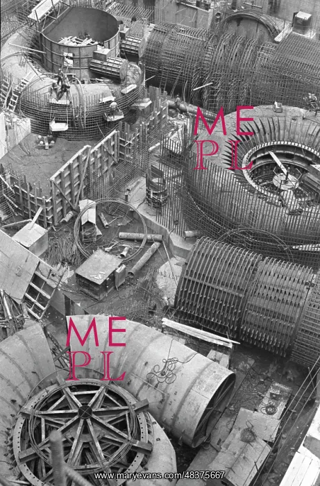 : Construction of Chirkei hydroelectric power station : Construction of Chirkei hydroelectric power station