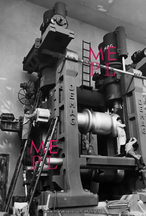 : Construction of a DEMAG rolling mill at the : Construction of a DEMAG rolling mill at the