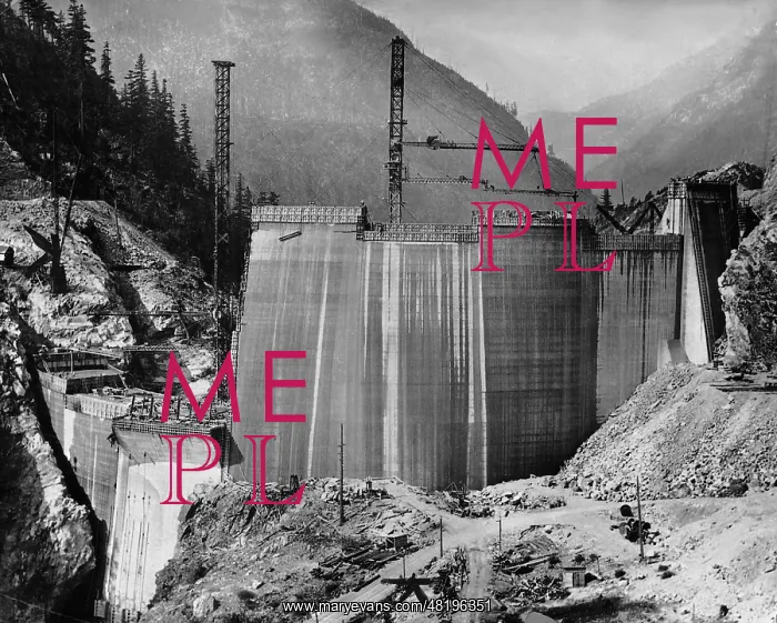 : Construction of the Diablo Dam, 1929 : Construction of the Diablo Dam, 1929