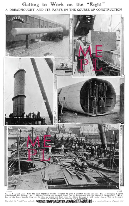: Construction of a Dreadnought, 1909 : Construction of a Dreadnought, 1909