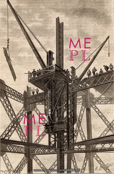 : Construction of the Eiffel Tower, Paris, France : Construction of the Eiffel Tower, Paris, France
