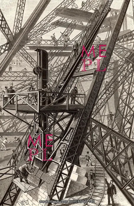 : Construction of the Eiffel Tower, Paris, France : Construction of the Eiffel Tower, Paris, France