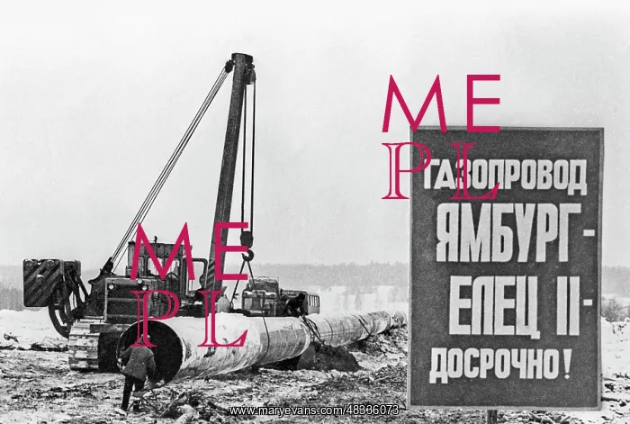  : Construction of gas pipeline Yamburg-Yelets, 1985