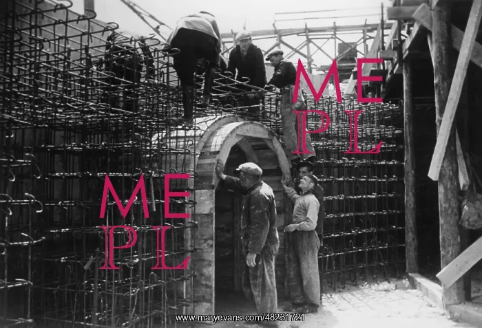 : Construction of a German coastal fortification at the At : Construction of a German coastal fortification at the At