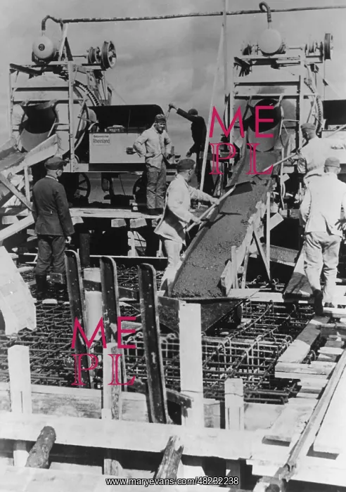 : Construction of a German coastal fortification at the At : Construction of a German coastal fortification at the At