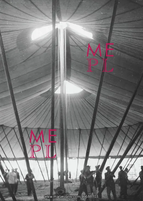 : Construction of the giant tent of : Construction of the giant tent of