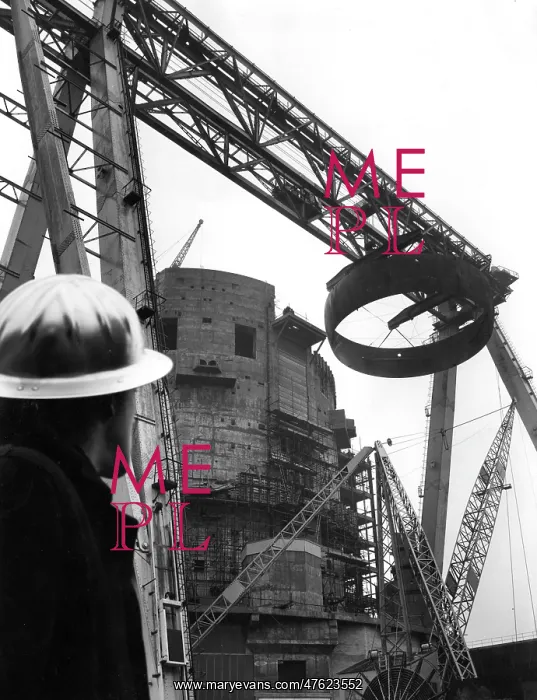 : Construction of Hunterston Power Station, Ayrshire, Scotland : Construction of Hunterston Power Station, Ayrshire, Scotland