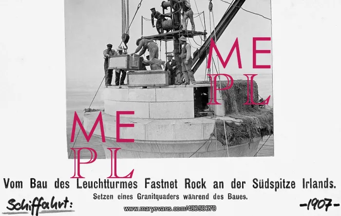 : Construction of the lighthouse Fastnet Rock : Construction of the lighthouse Fastnet Rock