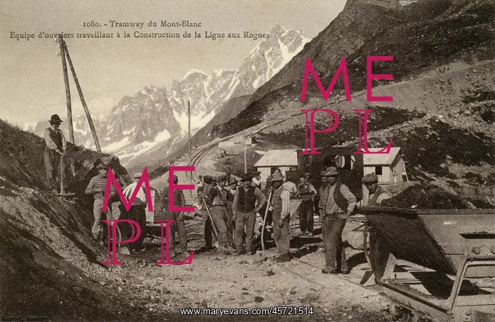 : Construction of the Mont Blanc Tramway, France : Construction of the Mont Blanc Tramway, France