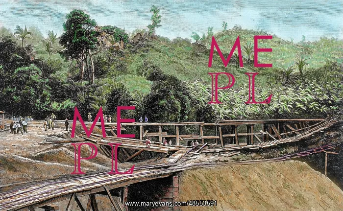 : Construction of the Panama Canal. Works in bridge called Al : Construction of the Panama Canal. Works in bridge called Al