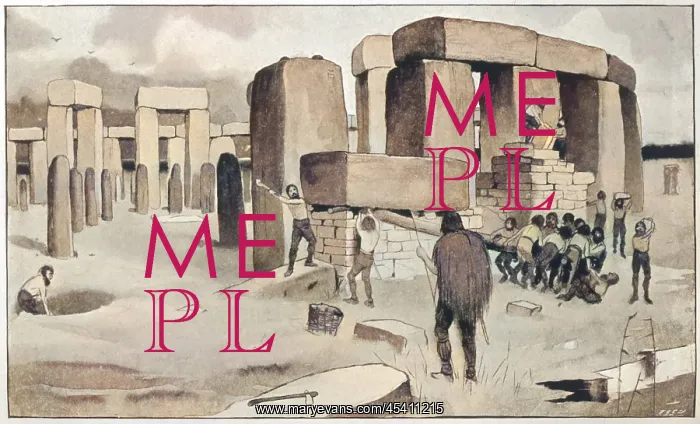  : Construction of a prehistoric stone circle