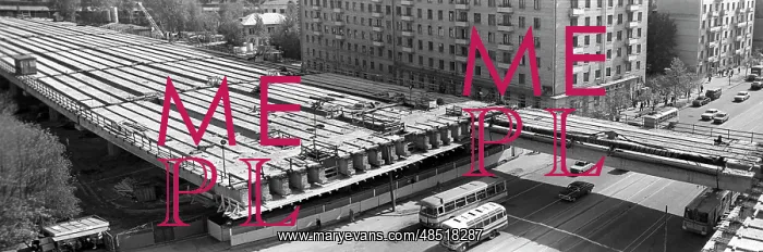 : Construction of Rusakovskaya overpass, 1979 : Construction of Rusakovskaya overpass, 1979