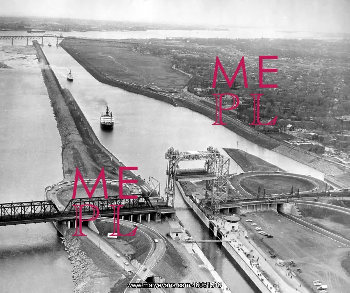 : Construction of the Saint Lambert lock & Victoria bridge, Sa : Construction of the Saint Lambert lock & Victoria bridge, Sa