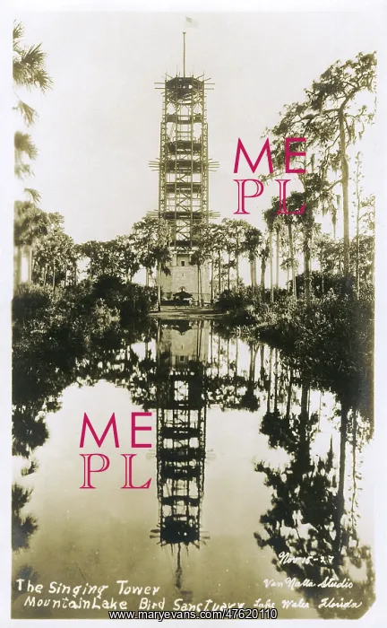: Construction of Singing Tower, Lake Wales, Florida, USA : Construction of Singing Tower, Lake Wales, Florida, USA