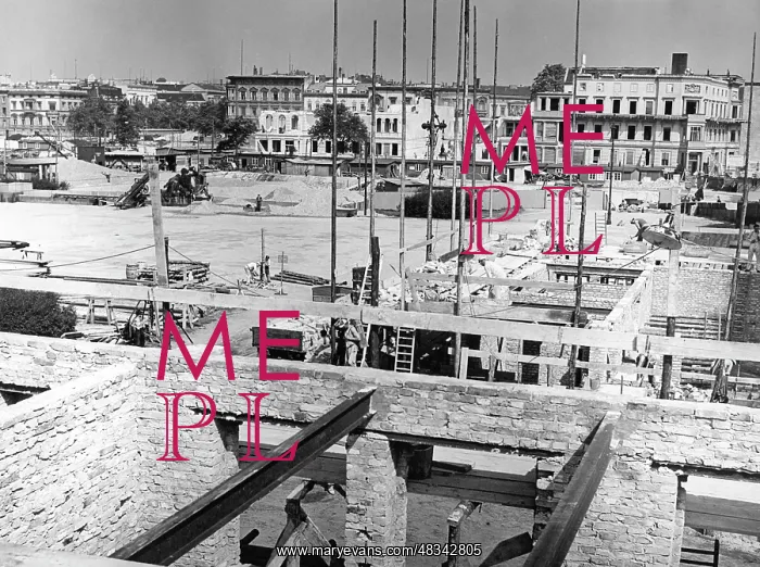 : Construction site on the Koenigsplatz in Berlin, 1939 : Construction site on the Koenigsplatz in Berlin, 1939