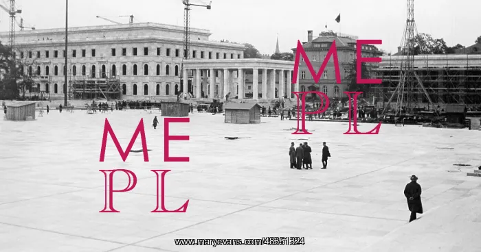 : Construction site at Munich's Koenigsplatz, 1935 : Construction site at Munich's Koenigsplatz, 1935