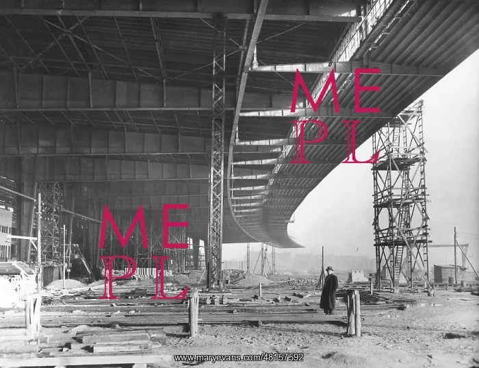 : Construction site of the Tempelhof airport in Berlin, 1937 : Construction site of the Tempelhof airport in Berlin, 1937