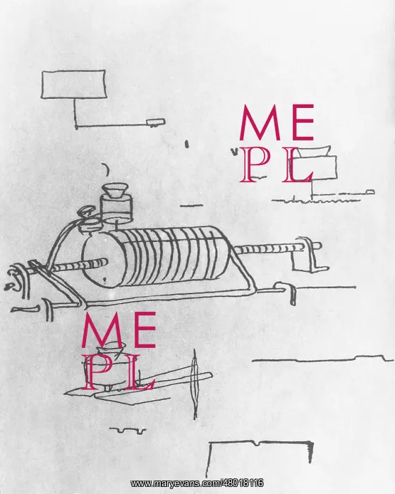 : Construction sketch by Thomas Alva Edison : Construction sketch by Thomas Alva Edison