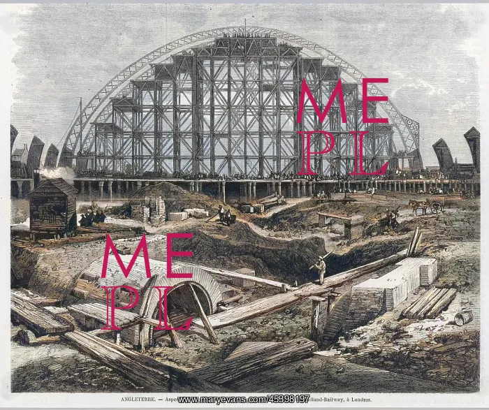 : Construction of St. Pancras Station 1868 : Construction of St. Pancras Station 1868