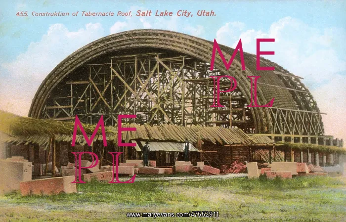: Construction of the Tabernacle - Salt Lake City, Utah, USA : Construction of the Tabernacle - Salt Lake City, Utah, USA