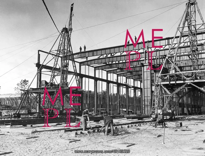 : Construction of the VW factory in Fallersleben : Construction of the VW factory in Fallersleben