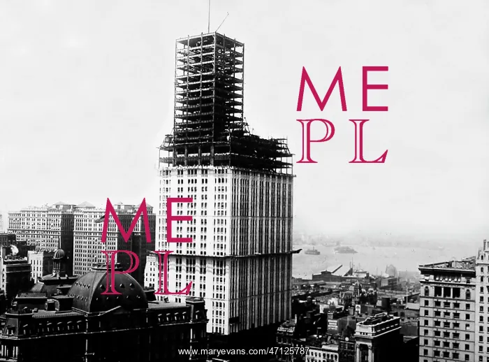 : Construction of the Woolworth Building, New York : Construction of the Woolworth Building, New York