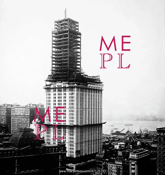 : Construction of the Woolworth Building, New York : Construction of the Woolworth Building, New York