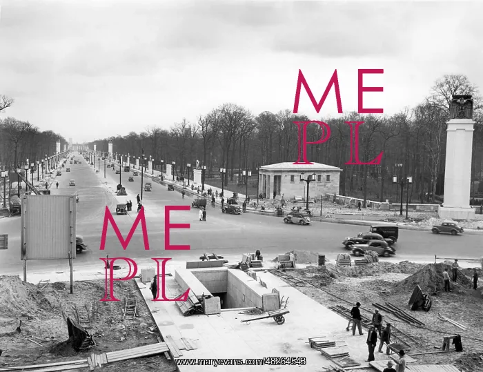 : Construction work on the East-West axis in Berlin, 1939 : Construction work on the East-West axis in Berlin, 1939