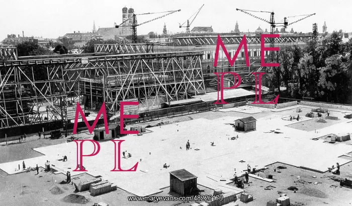 : Construction work on the Koenigsplatz in Munich, 1935 : Construction work on the Koenigsplatz in Munich, 1935