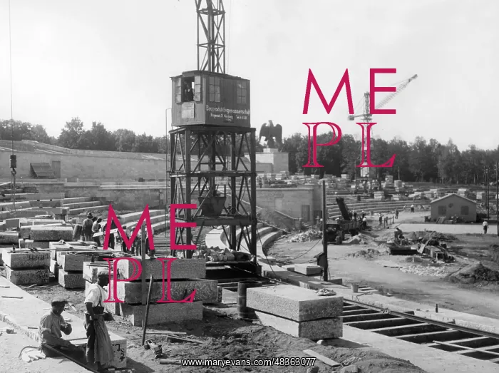 : Construction work in the Luitpoldarena on the : Construction work in the Luitpoldarena on the