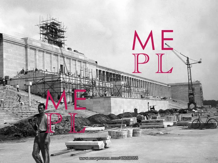 : Construction of the Zeppelinhaupttribuene - grandstand : Construction of the Zeppelinhaupttribuene - grandstand