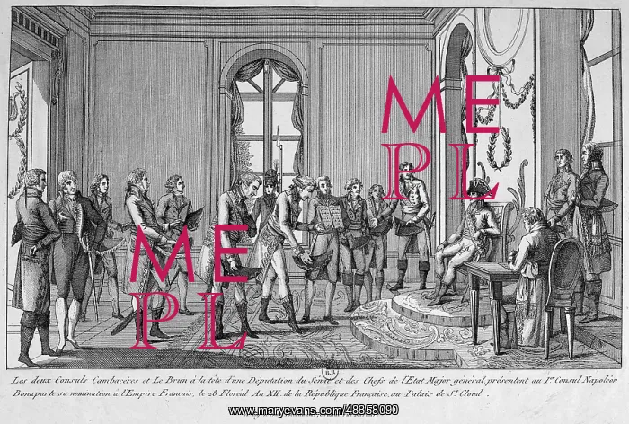 : Consuls Cambaceres and Le Brun presenting the : Consuls Cambaceres and Le Brun presenting the