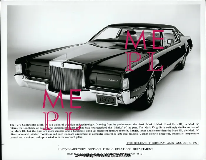 : Continental Mark IV motor car : Continental Mark IV motor car