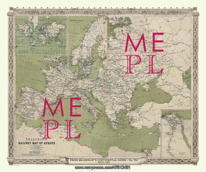  : Continental Railway Map of Europe