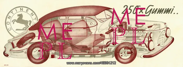 : Continental rubber components in car, advertising : Continental rubber components in car, advertising