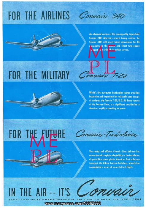 : Convair 240 - Convair 340 - Convair T-29 : Convair 240 - Convair 340 - Convair T-29