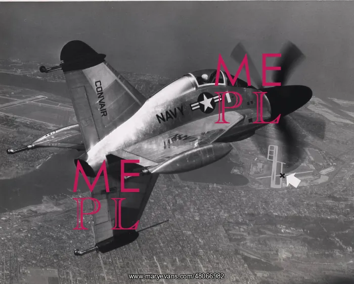 : Convair XFY-1 in horizontal flight : Convair XFY-1 in horizontal flight