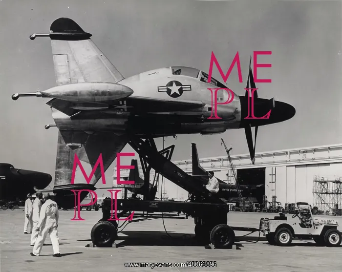 : Convair XFY-1 on its mobile transporter : Convair XFY-1 on its mobile transporter