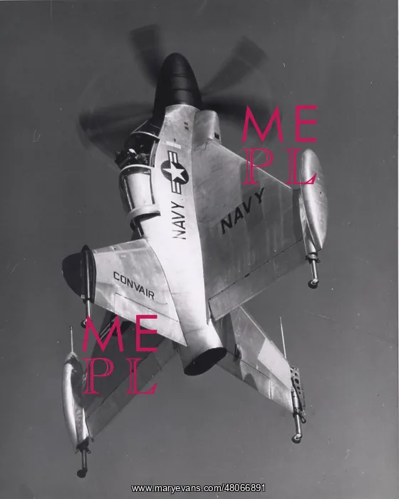 : Convair XFY-1 in vertical flight : Convair XFY-1 in vertical flight