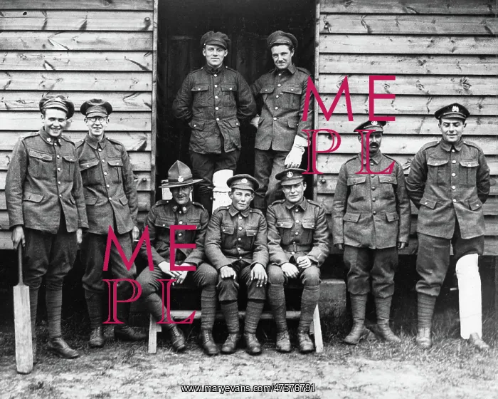 : Convalescing soldiers in cricket team, WW1 : Convalescing soldiers in cricket team, WW1