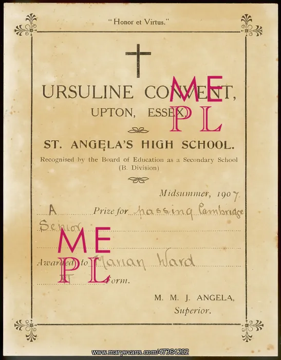 : CONVENT SCHOOL PRIZE : CONVENT SCHOOL PRIZE