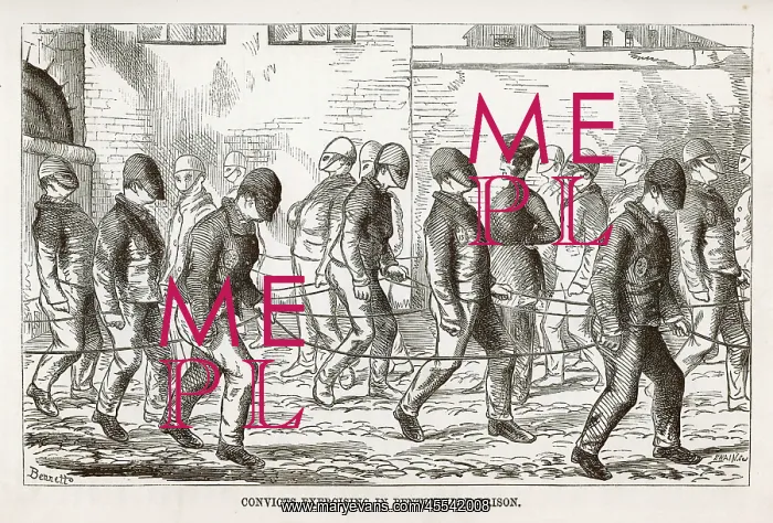 : Convicts exercising in the yard at Pentonville Prison : Convicts exercising in the yard at Pentonville Prison